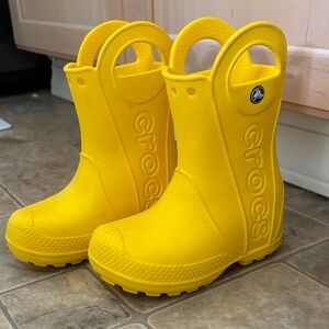 CROCS Toddler Yellow Rain Boots